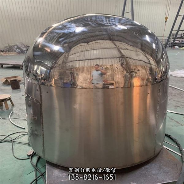 飛碟返回艙不銹鋼雕塑航空基地園林景觀（5）