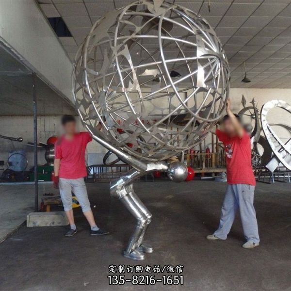 戶外廣場鏤空圓球不銹鋼戶外大型擺件