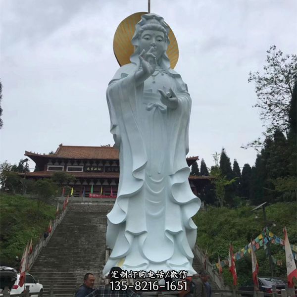 寺廟玻璃鋼滴水凈瓶觀音菩薩擺件（5）