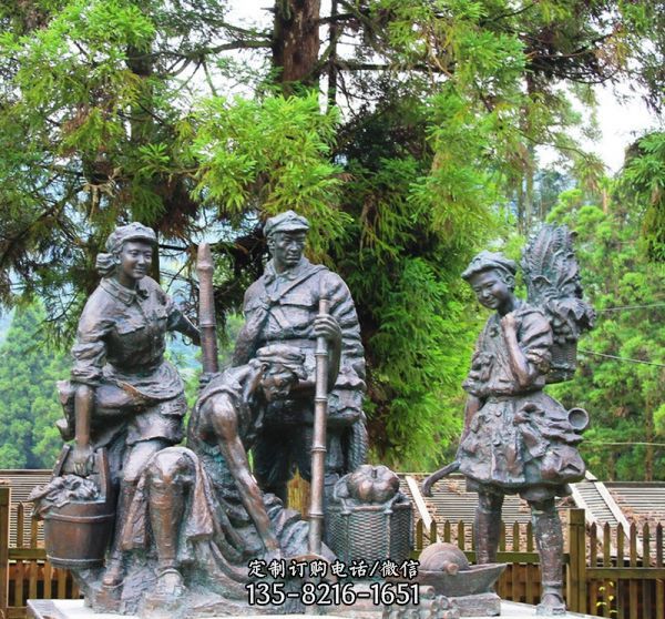 城市園林不銹鋼仿銅人物動物景觀雕塑（3）