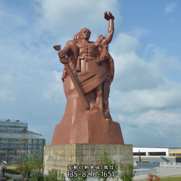 公園廣場擺放不銹鋼人物景觀雕塑（5）