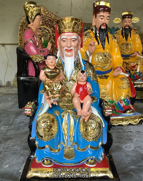 寺廟家居玻璃鋼彩繪供奉佛像雕塑（3）