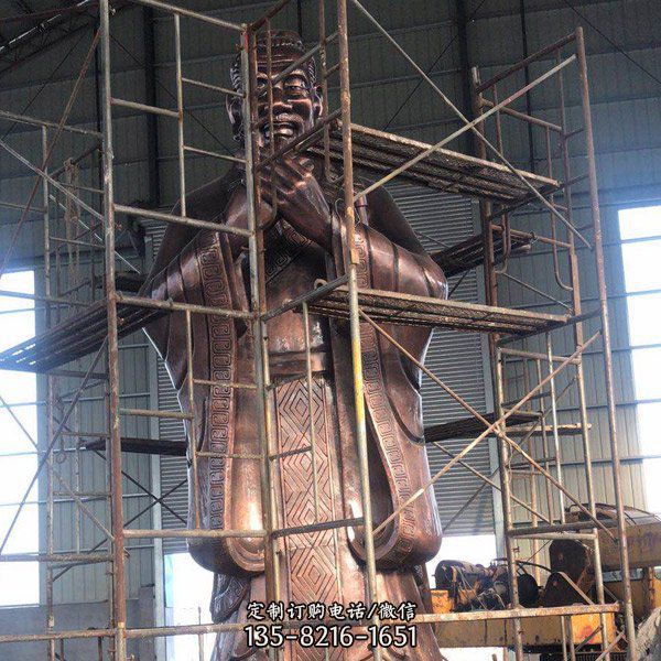 戶外廣場(chǎng)大型園林玻璃鋼仿銅人物雕塑（1）