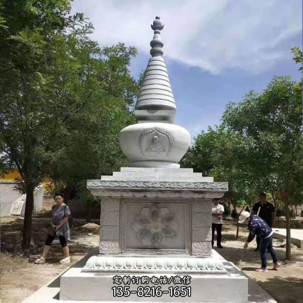寺廟宗教大理石石雕浮雕舍利塔