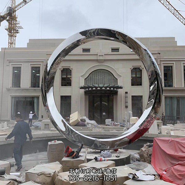 廣場不銹鋼創意抽象園林景觀雕塑（3）