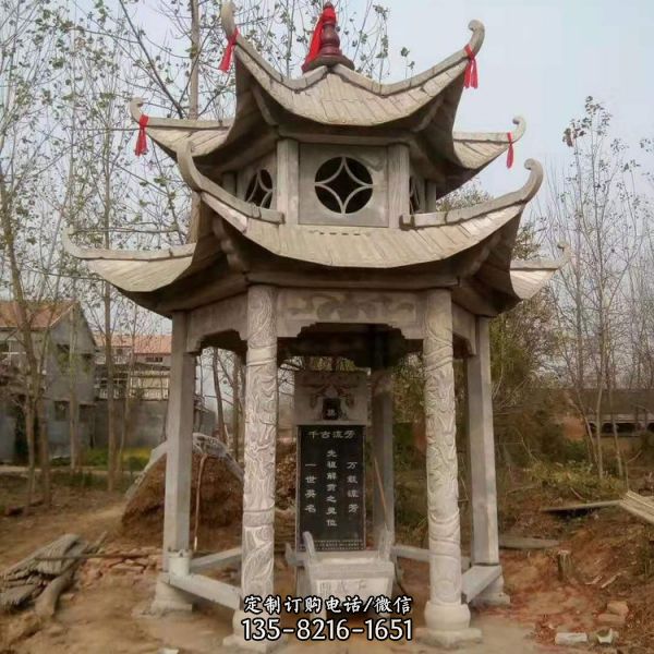 園林公園擺放休閑中式石亭子 免費安裝（1）
