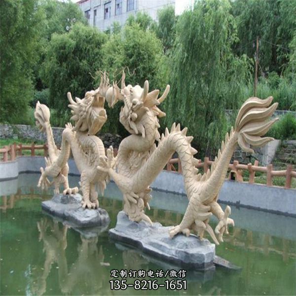 園林廣場擺放漢白玉雕刻老虎神龜動物雕塑（5）