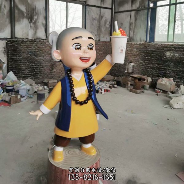 餐廳連鎖店玻璃鋼卡通公仔主題人物擺件（3）