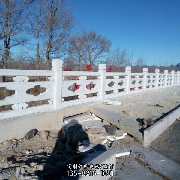 青石石雕河道戶外公園欄桿欄板雕塑（2）