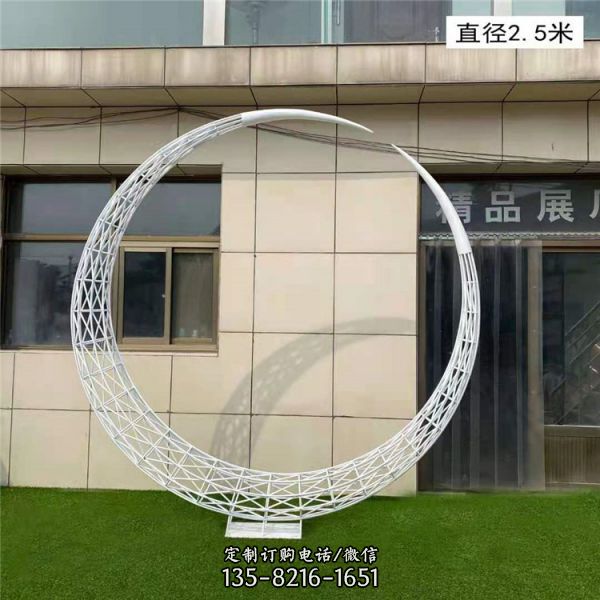 廣場中心不銹鋼幾何抽象創意景觀擺件雕塑（2）