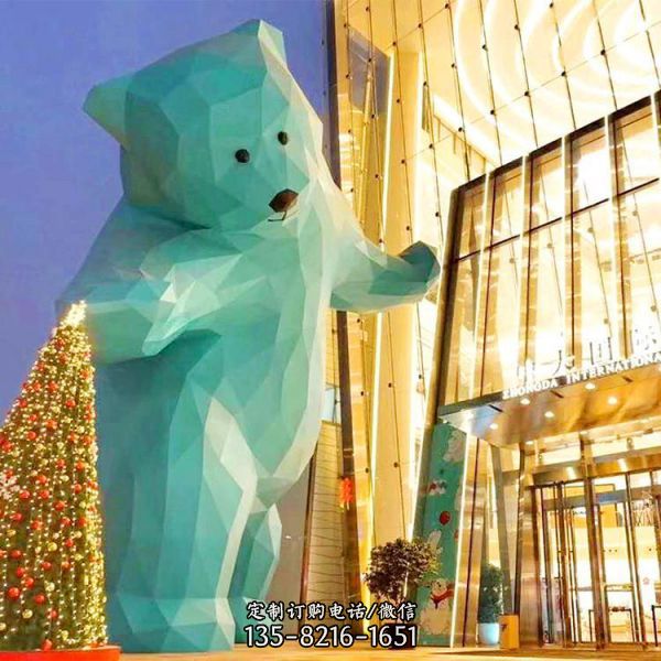 商業廣場大型不銹鋼抽象動物雕塑