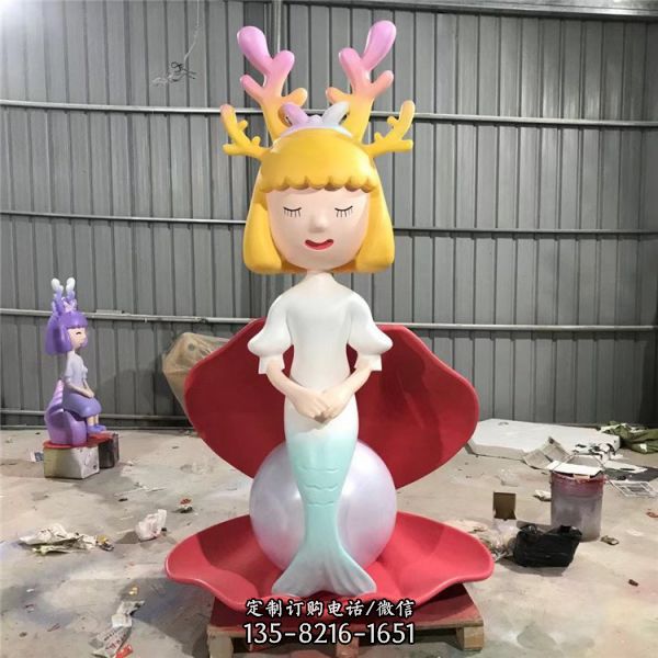 商業(yè)街廣場(chǎng)裝飾玻璃鋼卡通人物公仔雕塑（5）