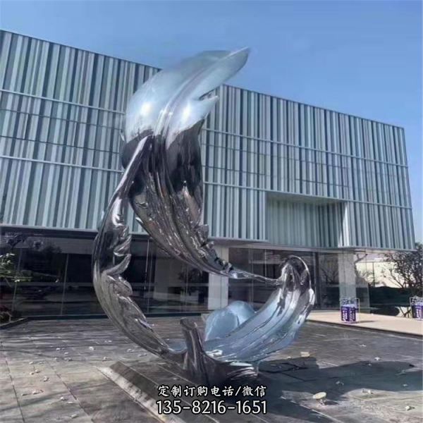 鏡面不銹鋼工廠企業大型羽毛雕塑