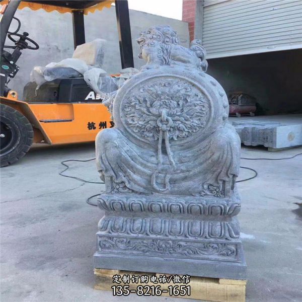別墅抱鼓石古建仿古門(mén)鼓石雕塑（3）