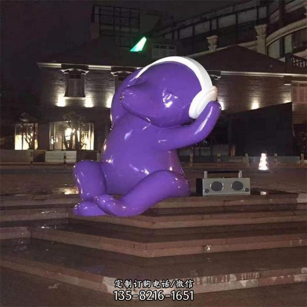 不銹鋼抽象發光景觀雕塑（2）