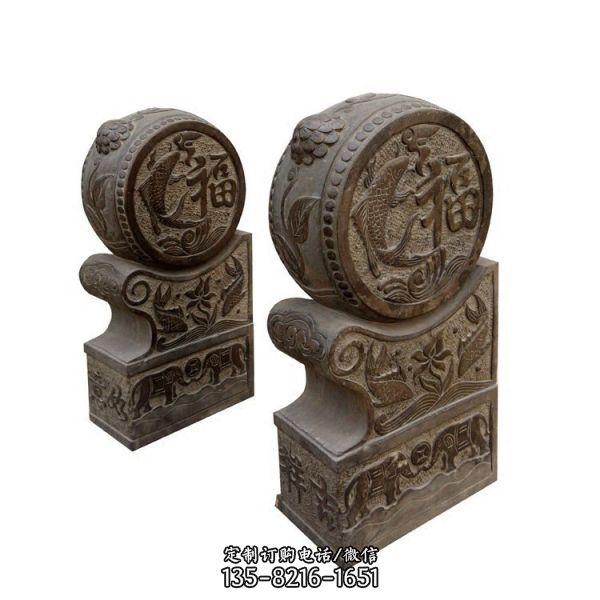 廣場園林石雕人物門墩景觀雕塑（5）