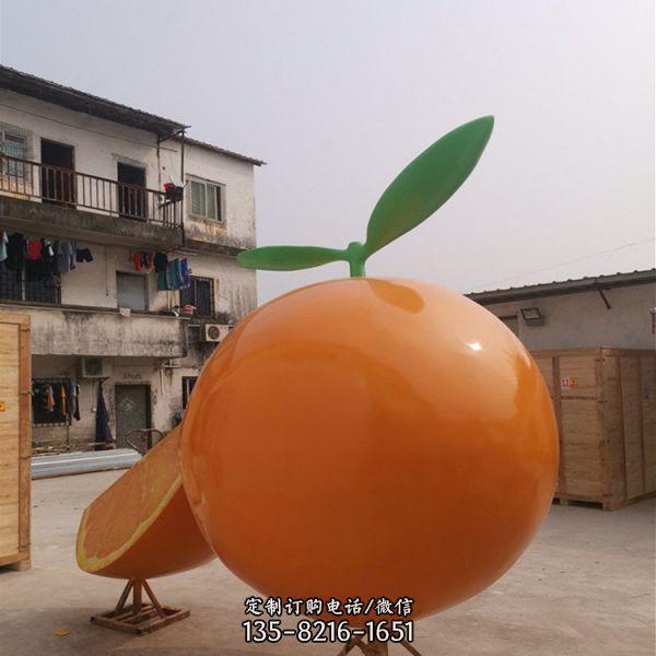 玻璃鋼仿真水果景區戶外大型果籃雕塑（3）