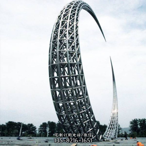 戶外大型鏤空網格大型圓環擺件