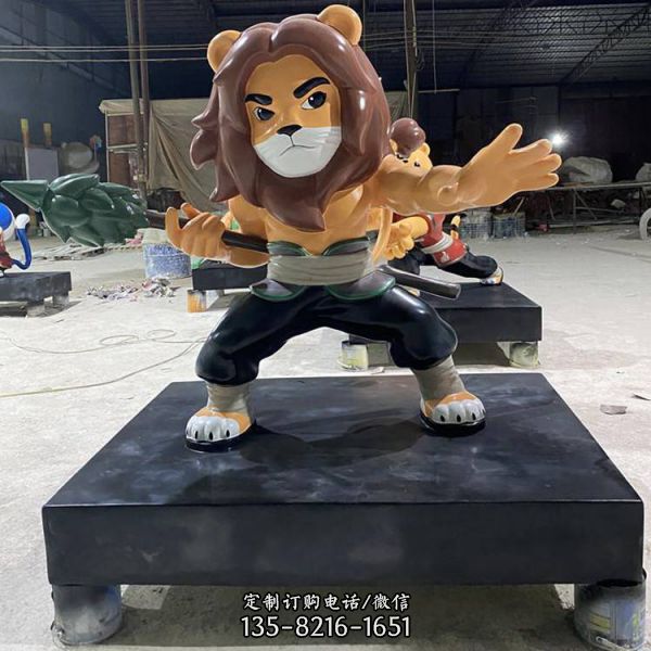 玻璃鋼卡通公仔十二生肖小老虎雕塑（3）