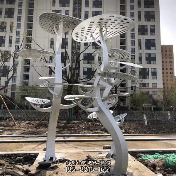 不銹鋼鏤空異形樹(shù)大型戶(hù)外景觀雕塑（4）