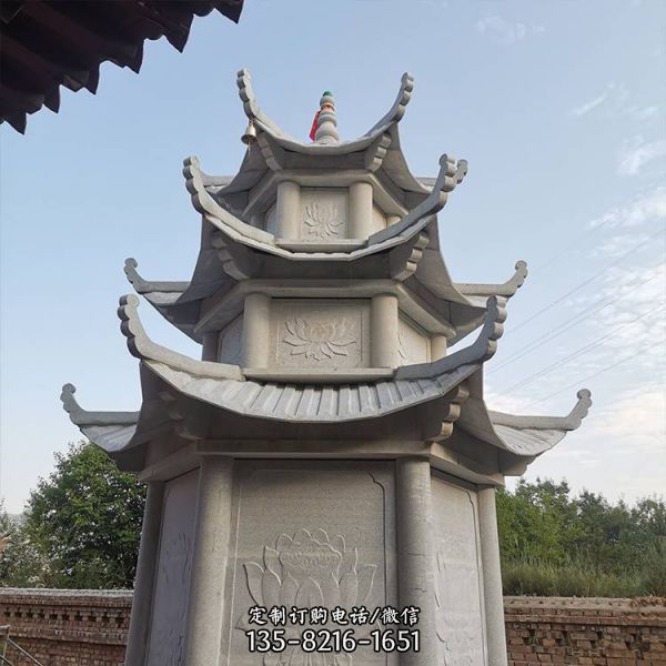 小區廣場休閑石雕古建石亭子長廊（3）