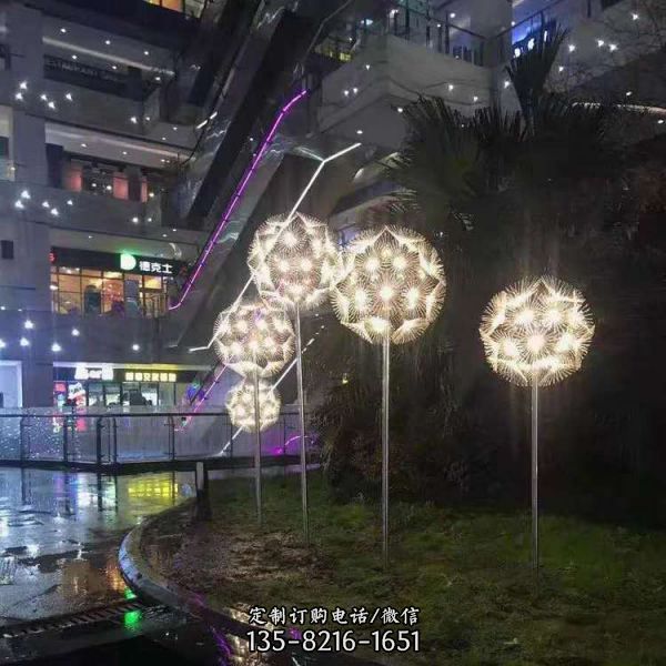 大型商場(chǎng)室外園林景觀裝飾不銹鋼蒲公英植物擺件（2）