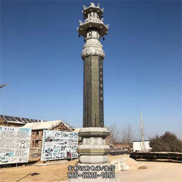 寺廟戶外大理石浮雕經(jīng)幢