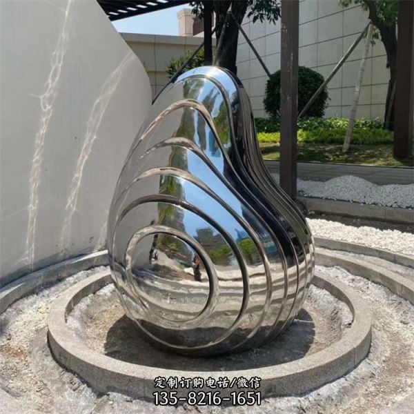酒店步行街不銹鋼創(chuàng)意水池落地擺件（5）