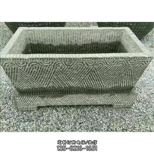 農村石雕浮雕牛槽仿古石槽雕塑（1）