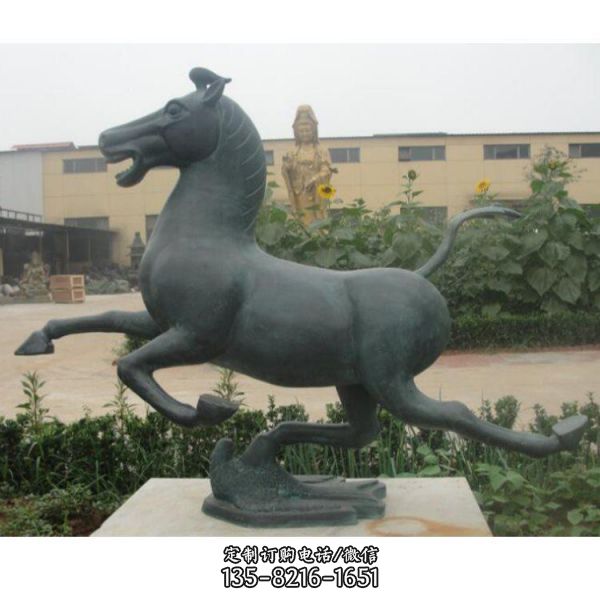 玻璃鋼仿銅園林景觀戶外廣場馬