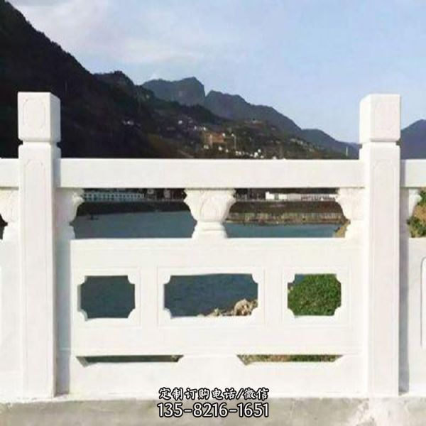 景區公園戶外漢白玉石雕防護欄桿（3）