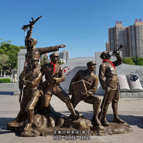 戶外公園廣場玻璃鋼主題人物景觀雕像（1）
