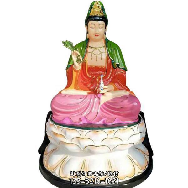 寺廟宗教大型玻璃鋼滴水觀音雕塑