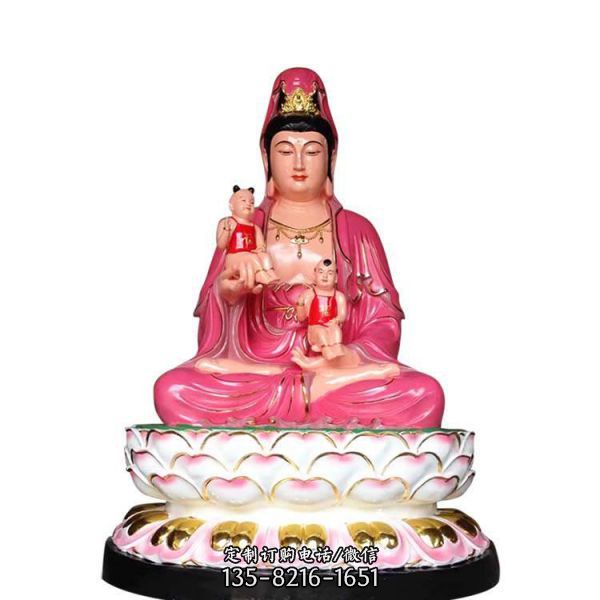 寺廟室內(nèi)擺放樹脂玻璃鋼觀音佛像神像（4）