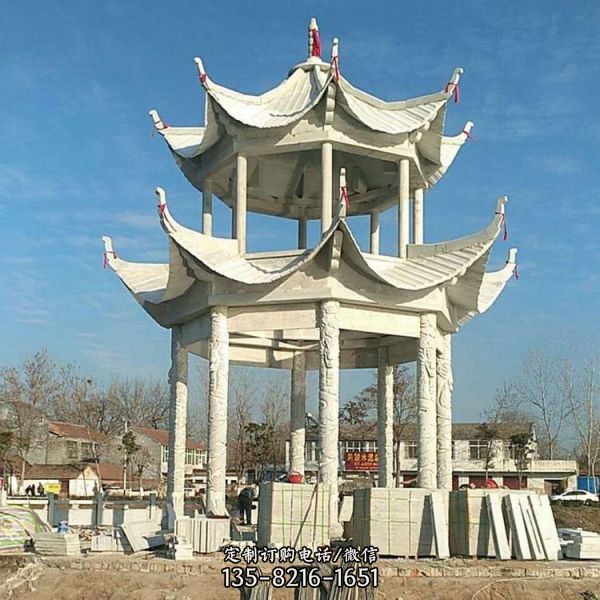 庭院裝飾大理石雕刻仿古休閑涼亭