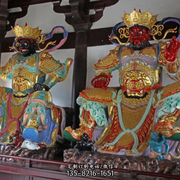 寺廟大型佛像四大天王雕塑 玻璃鋼彩繪擺件（2）