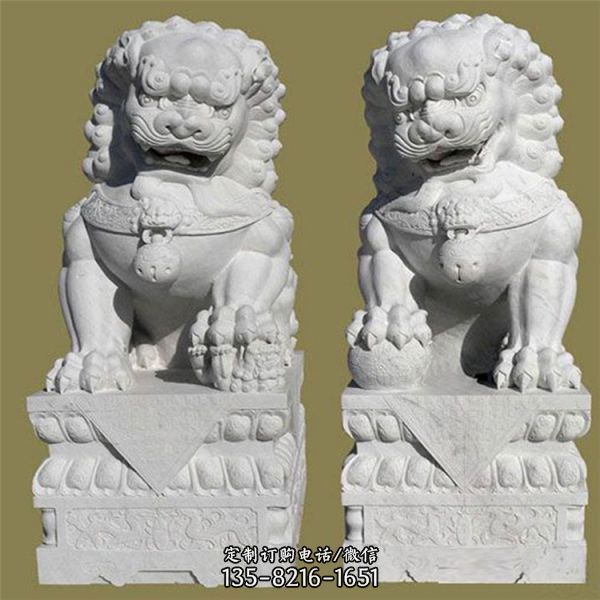戶外石雕石獅子園林 酒店門口擺件（4）