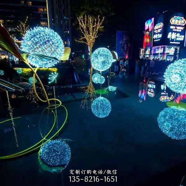 現代城市不銹鋼鏤空亮化燈景觀雕塑（1）