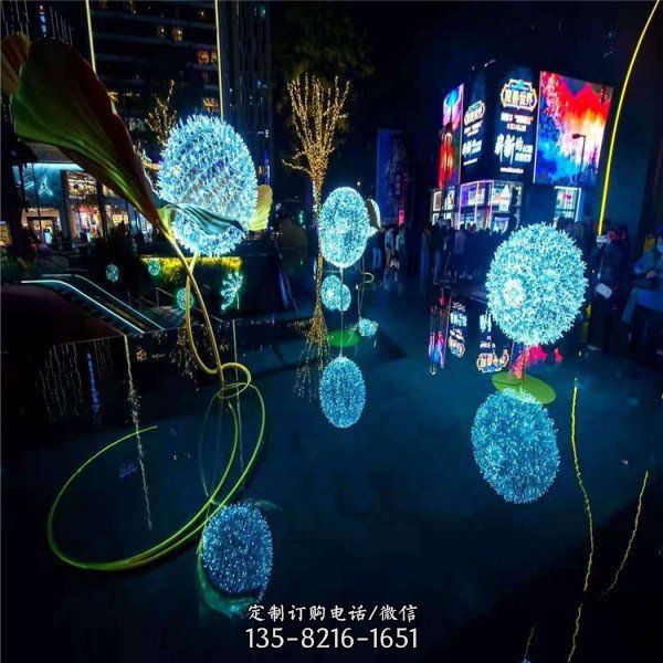 現代城市不銹鋼鏤空亮化燈景觀雕塑（2）