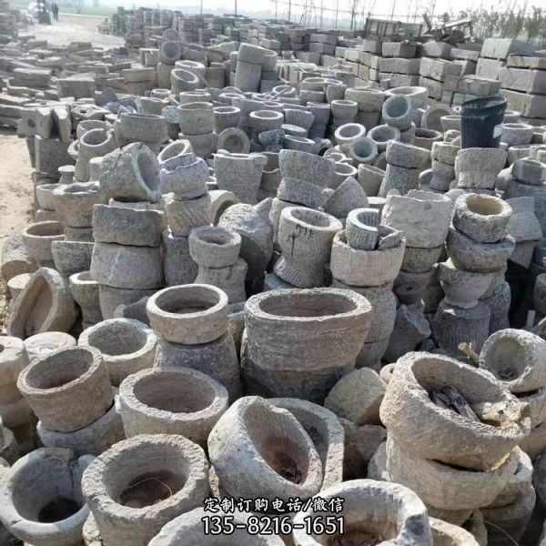 庭院石槽流水仿古做舊 民間老石槽雕塑（2）