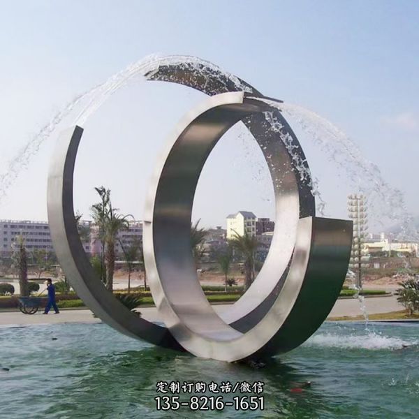 戶外廣場(chǎng)大型水景圓環(huán)噴泉
