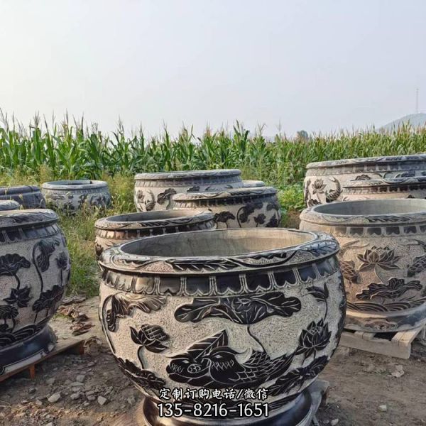 庭院戶外水槽仿古圓形荷花缸（3）