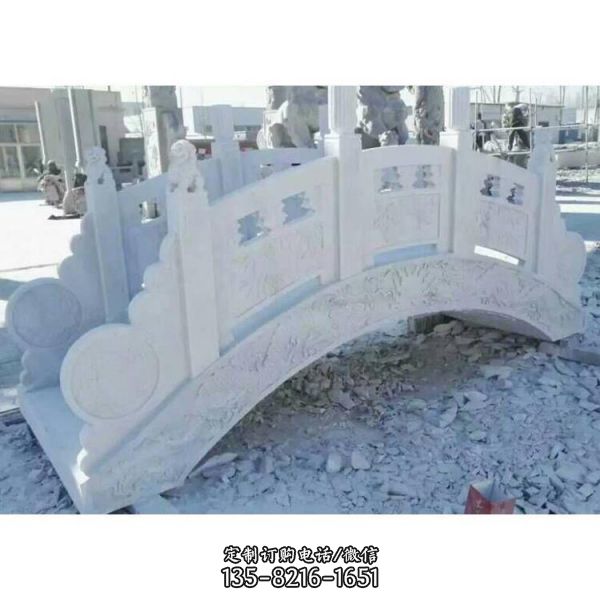 公園石雕浮雕小型石拱橋雕塑