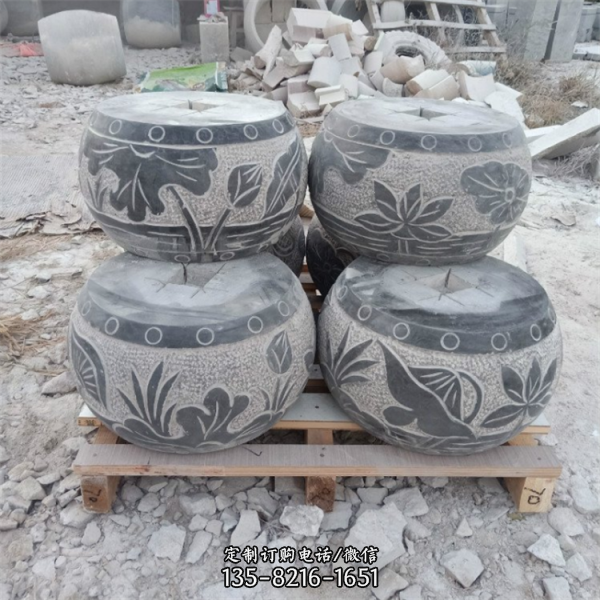 庭院走廊圓柱底座石頭墩子（4）