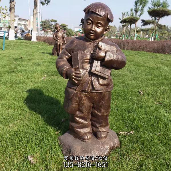 童趣小孩玩耍雕塑（1）