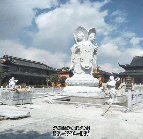 寺廟園林大型石雕觀音菩薩雕塑（3）