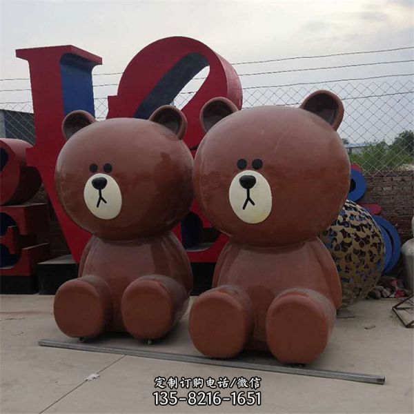 幼兒園商場卡通擺件卡通維尼熊雕塑（1）