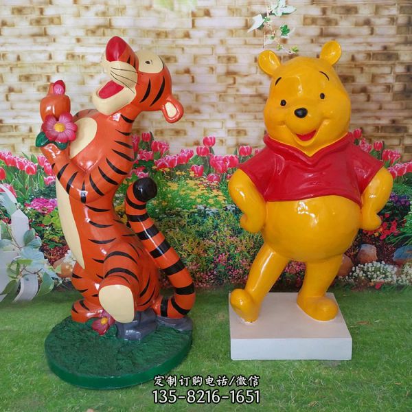 幼兒園商場卡通擺件卡通維尼熊雕塑（5）
