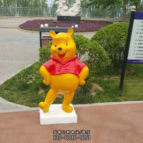 幼兒園商場卡通擺件卡通維尼熊雕塑（4）