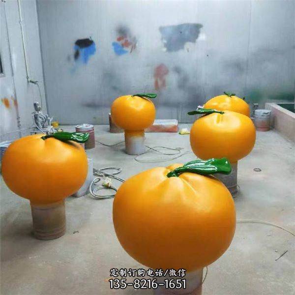 玻璃鋼桔子水果主題雕塑（2）